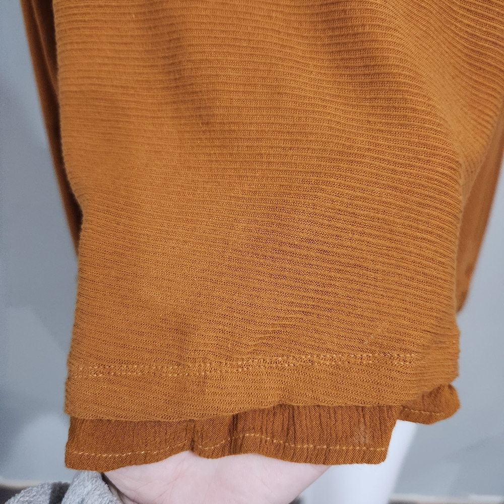 Free People Mustard Long Sleeve Top - Picture 4 of 7